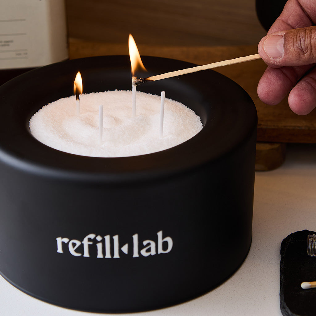 Envase para vela en perlas PREMIUM