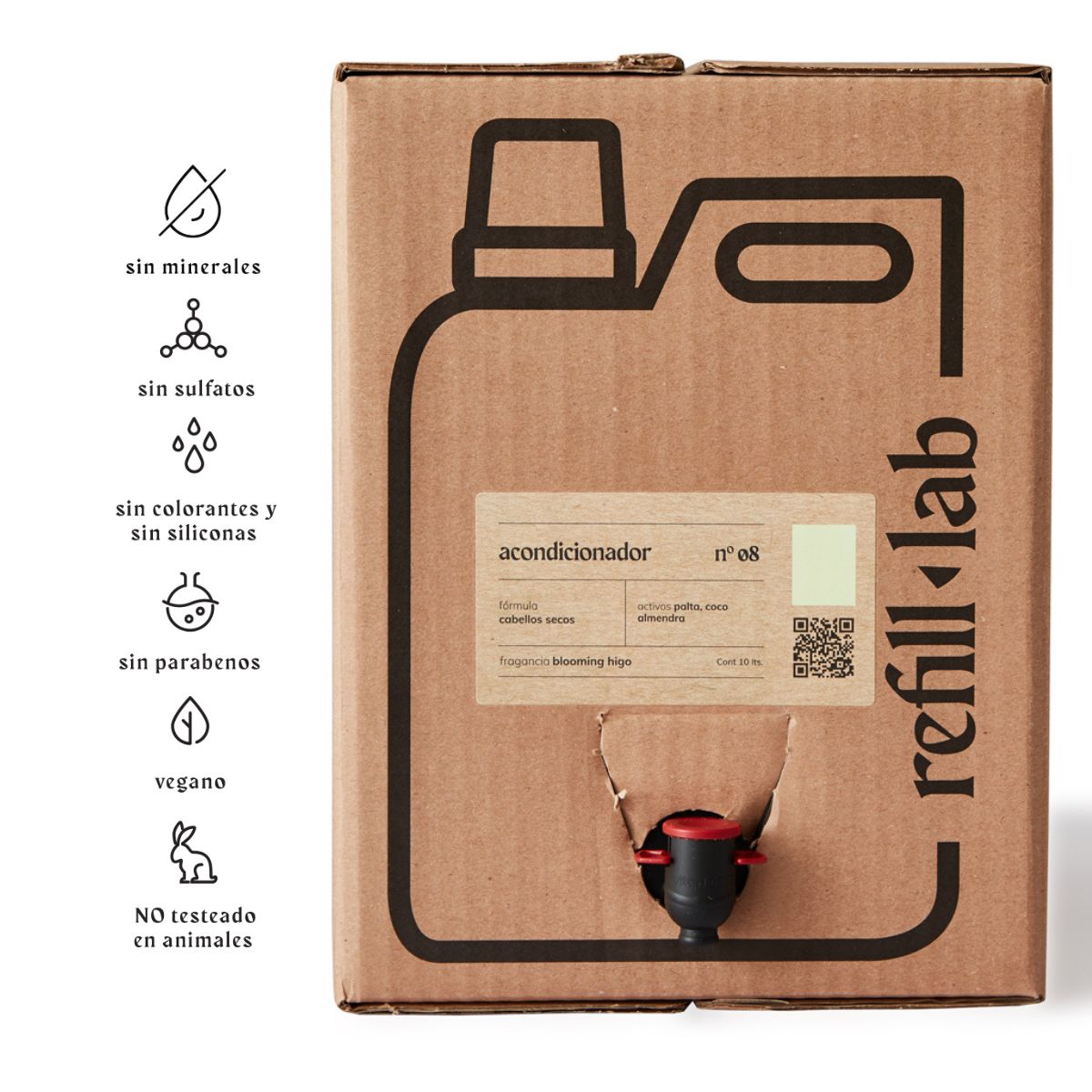 Acondicionador sin sulfatos - Cabellos Secos - Rosa Bourbon - 10 lts.