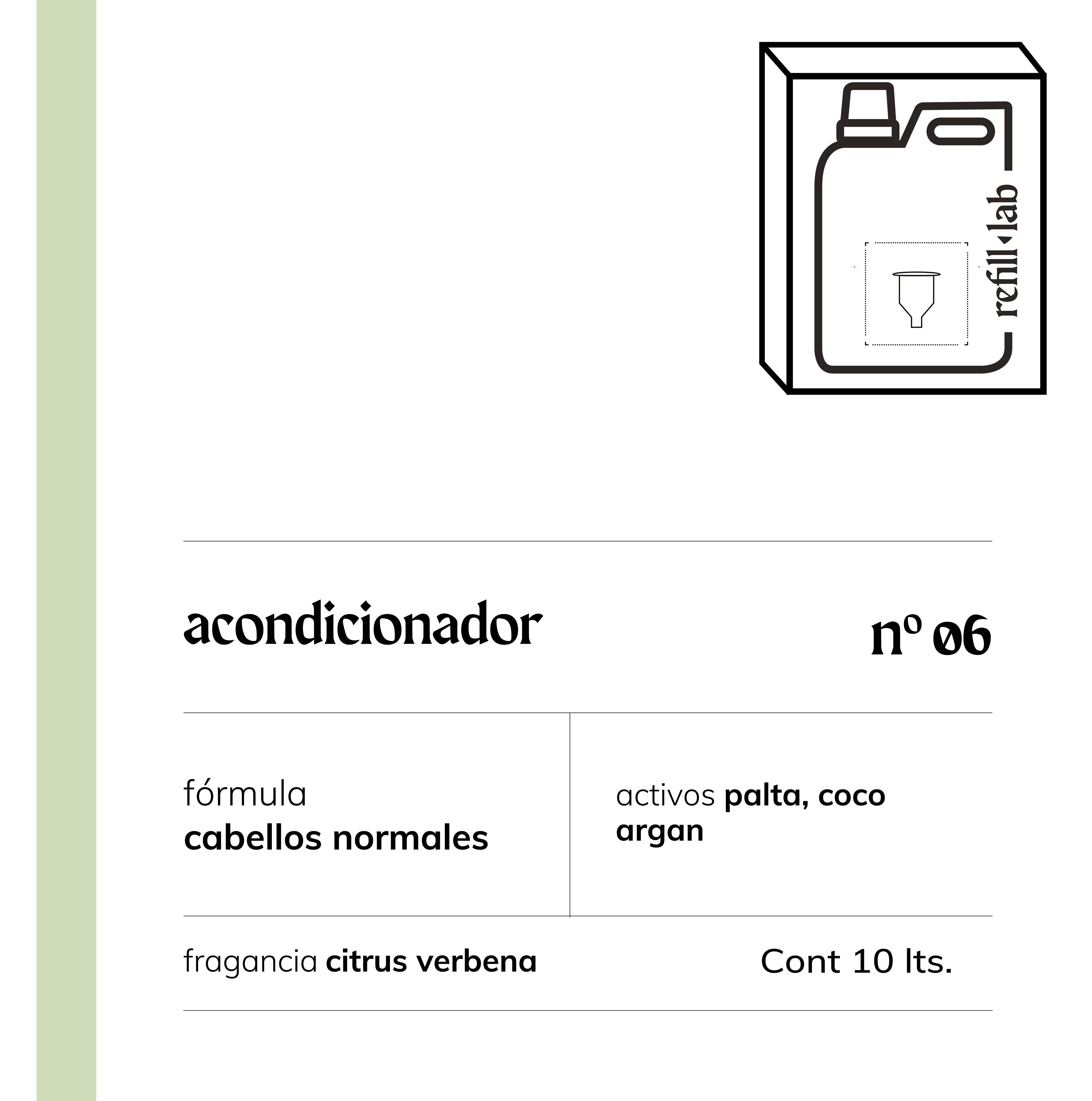 Acondicionador sin sulfatos - Cabellos Normales - Citrus Verbena - 10 lts.