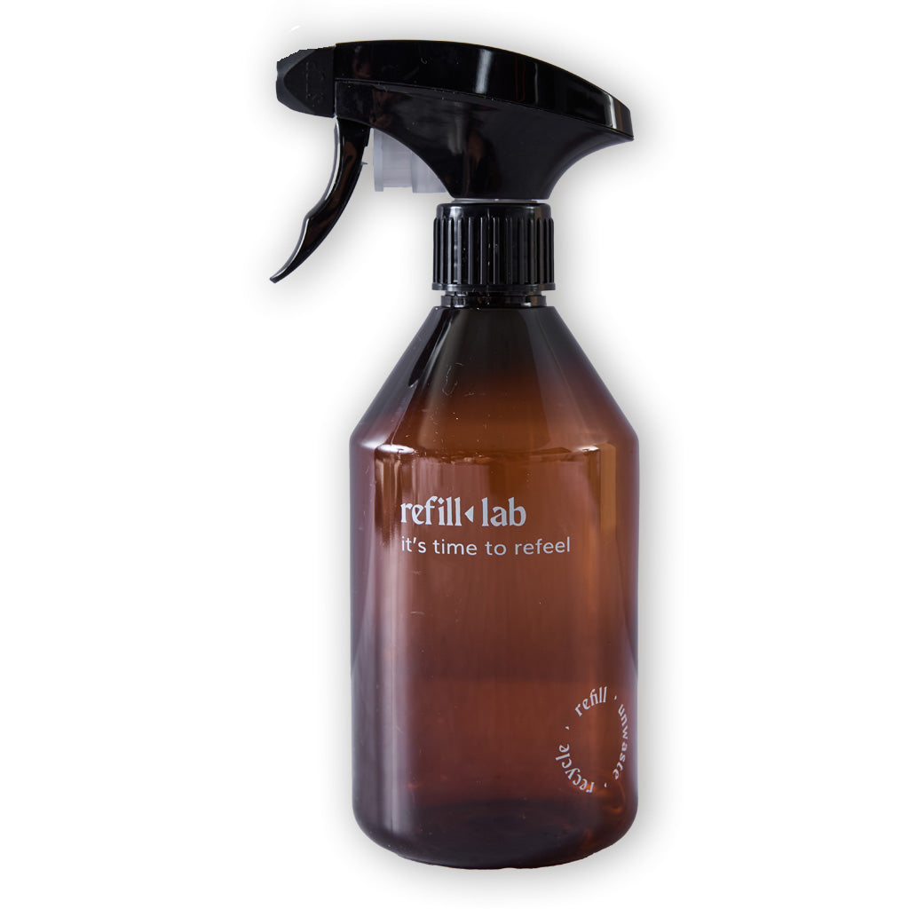 Envase PET ambar con valvula spray 500ml