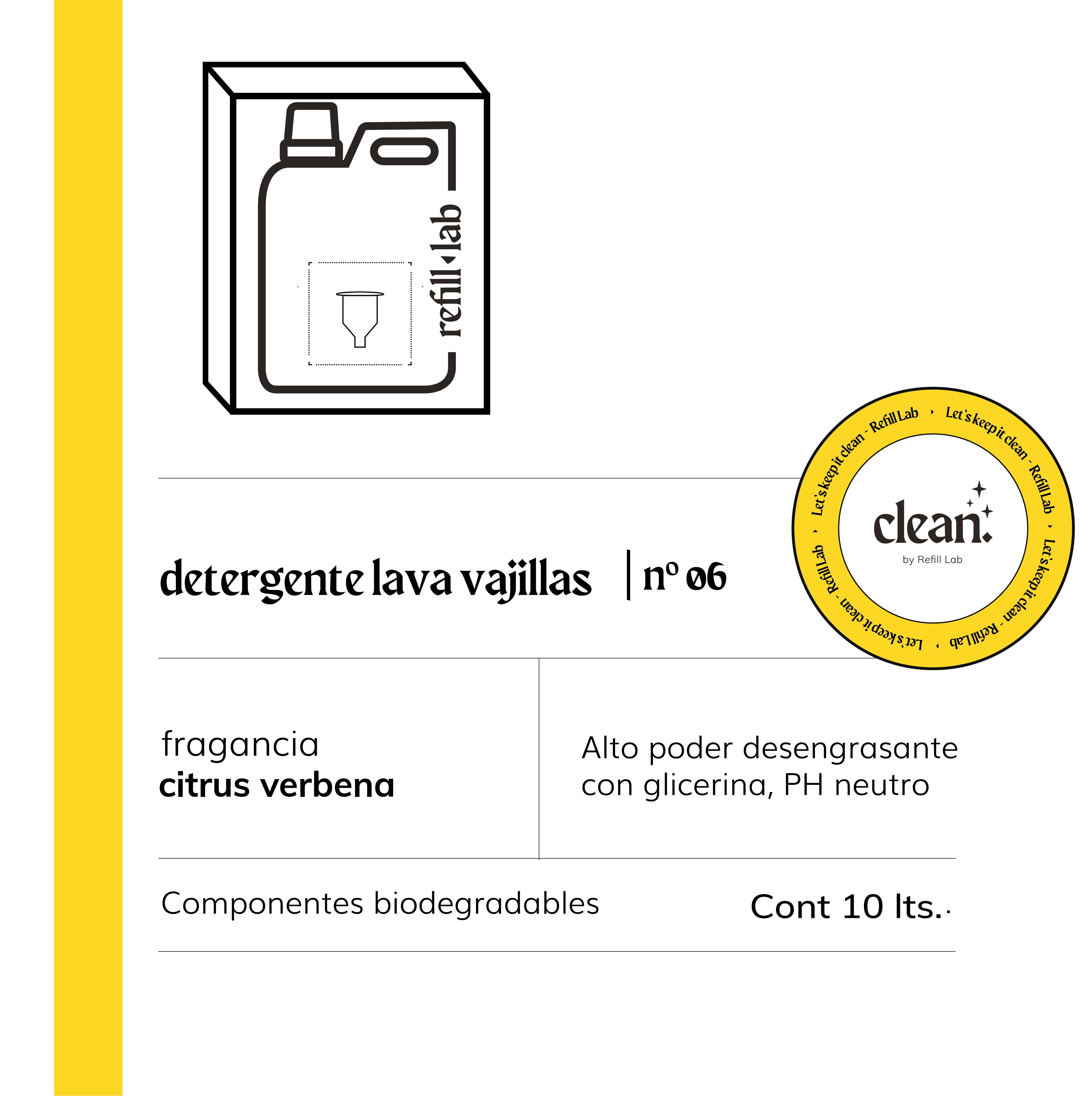 Detergente lava vajillas 10 lts
