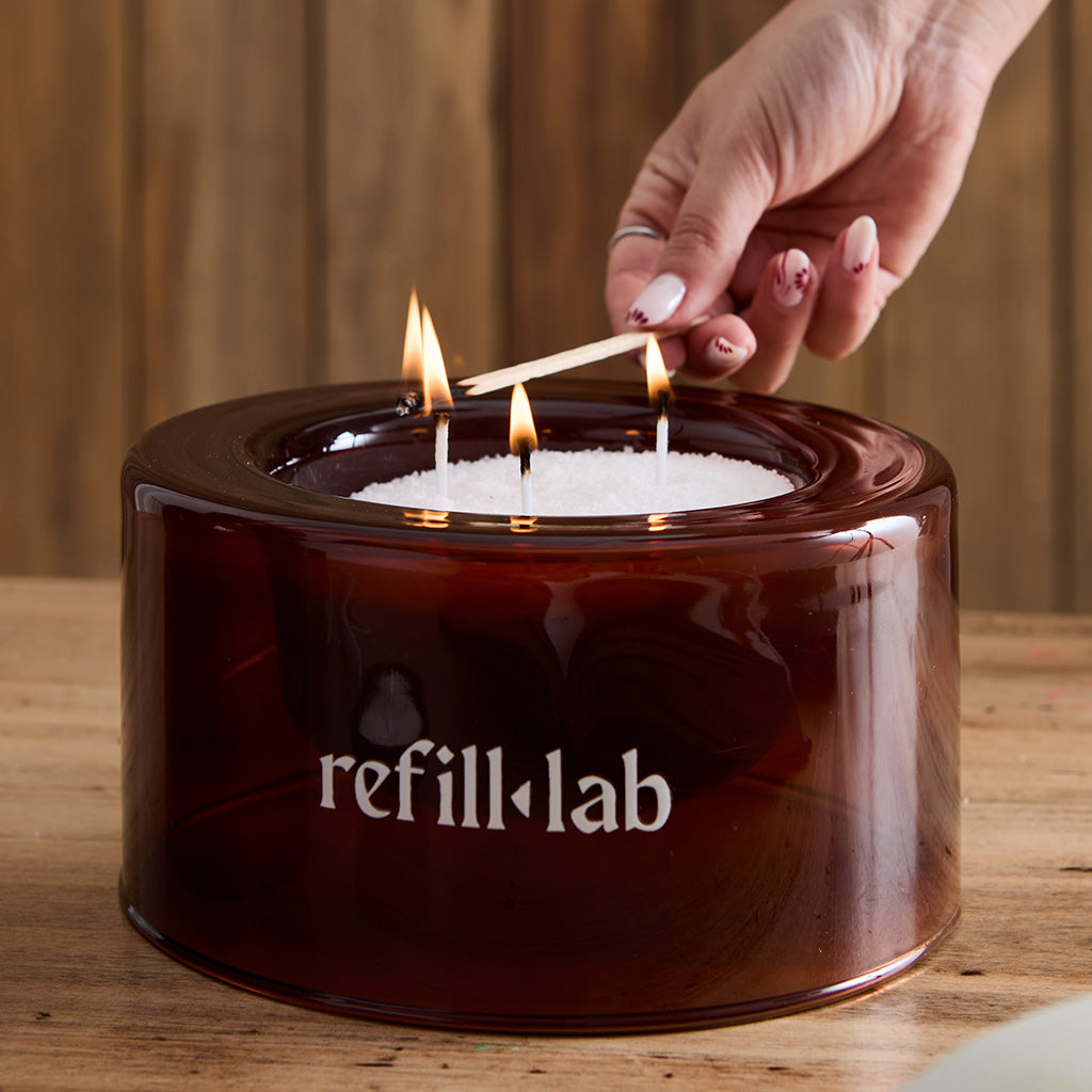 Envase para vela en perlas PREMIUM